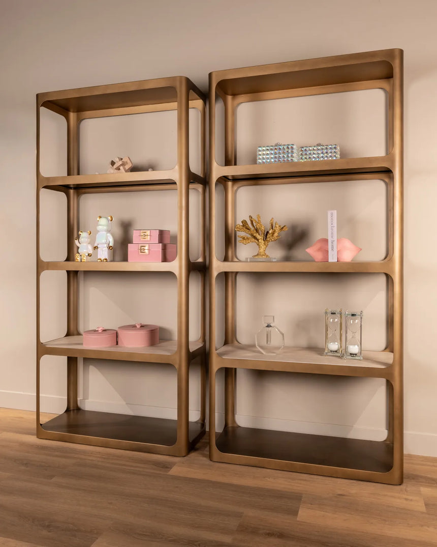 Vitrine Claridge in antikgold, 100x40x210 cm von Richmond Interiors – Bild 10