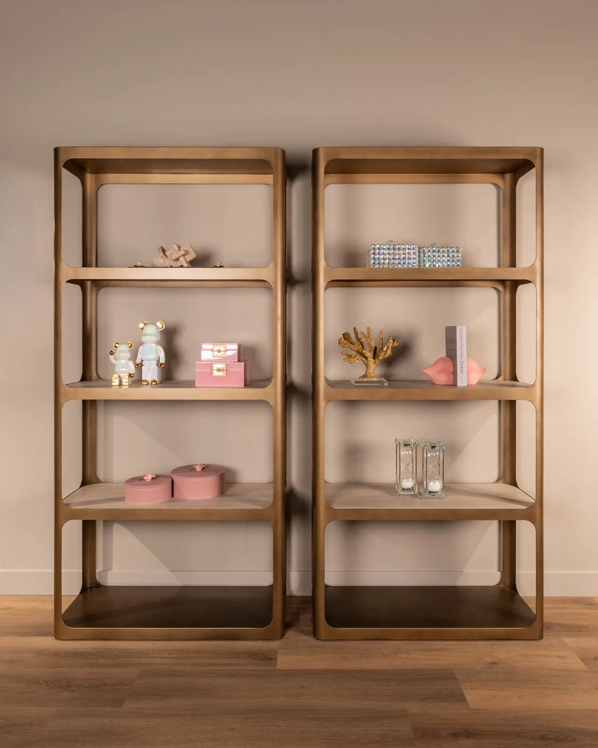 Vitrine Claridge in antikgold, 100x40x210 cm von Richmond Interiors – Bild 2
