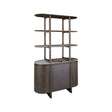 Vitrine Langford mit Eichenfurnier und Keramik in braun, 120x45x200 cm von Richmond Interiors – Bild 1