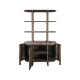 Vitrine Langford mit Eichenfurnier und Keramik in braun, 120x45x200 cm von Richmond Interiors – Bild 4