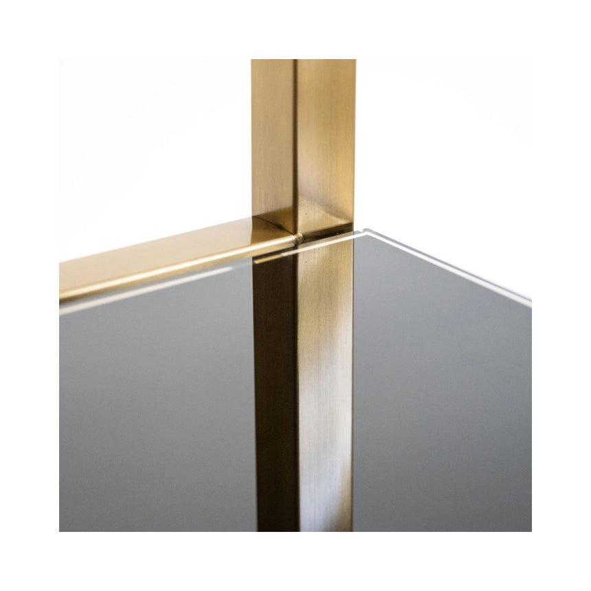 Vitrine Magnus aus Sicherheitsglas und Edelstahl in brushed gold, 108x29x230 cm von Richmond Interiors – Bild 3