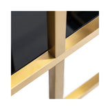Vitrine Magnus aus Sicherheitsglas und Edelstahl in brushed gold, 108x29x230 cm von Richmond Interiors – Bild 4
