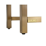 Vitrine Magnus aus Sicherheitsglas und Edelstahl in brushed gold, 108x29x230 cm von Richmond Interiors – Bild 7
