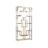 Vitrine Magnus aus Sicherheitsglas und Edelstahl in gold, 108x30x230 cm von Richmond Interiors – Bild 1
