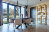 Vitrine Magnus aus Sicherheitsglas und Edelstahl in gold, 108x30x230 cm von Richmond Interiors – Bild 7
