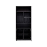 Vitrine Oakura aus Eichenfurnier in schwarz, 100x45x220 cm von Richmond Interiors – Bild 4