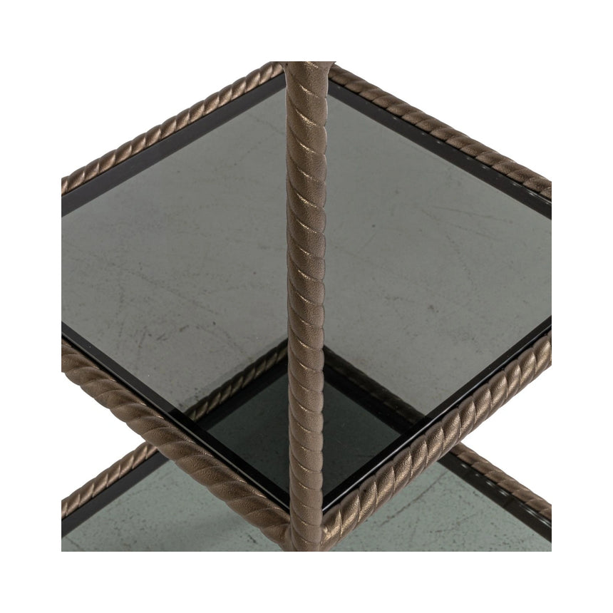 Vitrine Sheridon aus Eisen und Glas in gold, 40x40x200 cm von Richmond Interiors – Bild 3