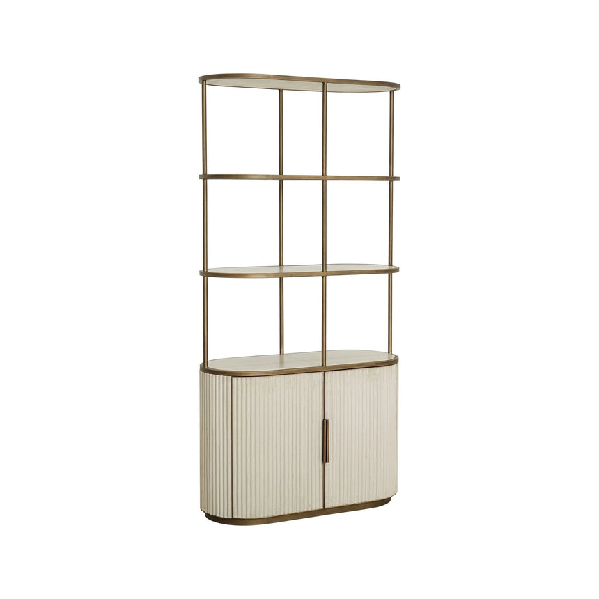 Vitrine Tivoli in weiß, 100x45x197 cm von Richmond Interiors – Bild 1