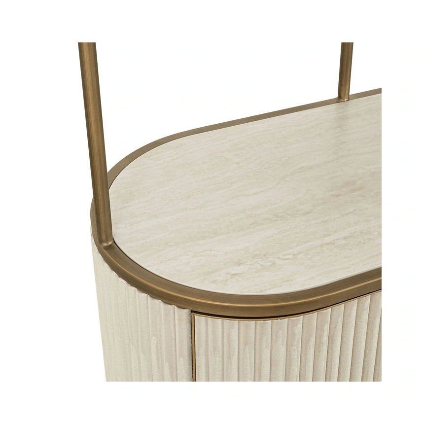 Vitrine Tivoli in weiß, 100x45x197 cm von Richmond Interiors – Bild 8