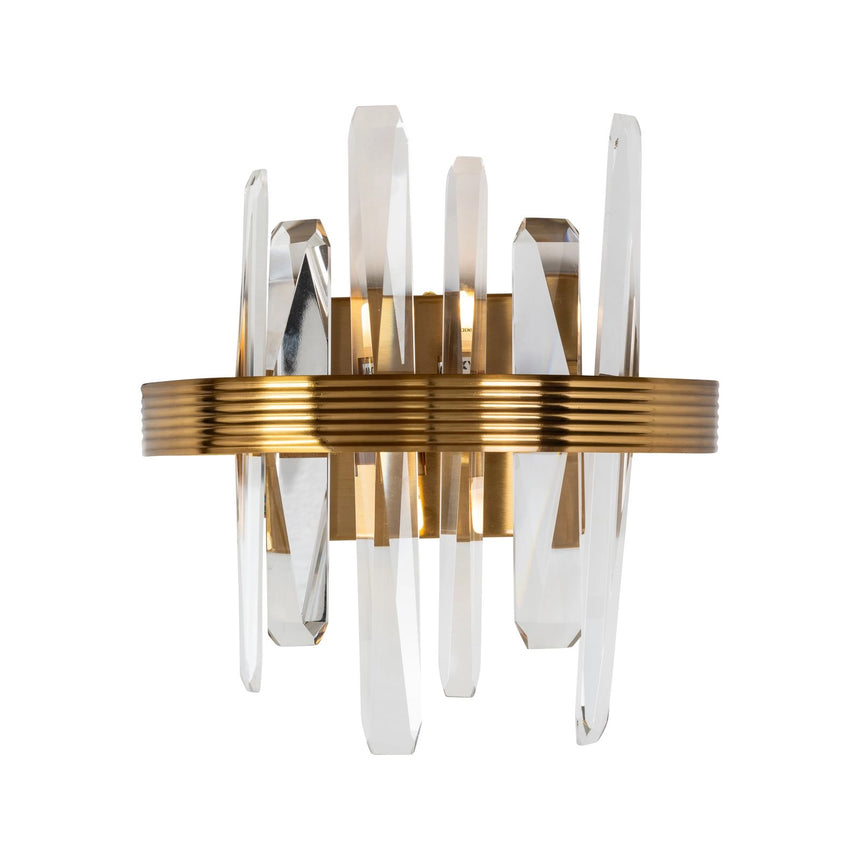Wandleuchte Brigh aus Eisen und Kristall in gold von Richmond Interiors – Bild 1