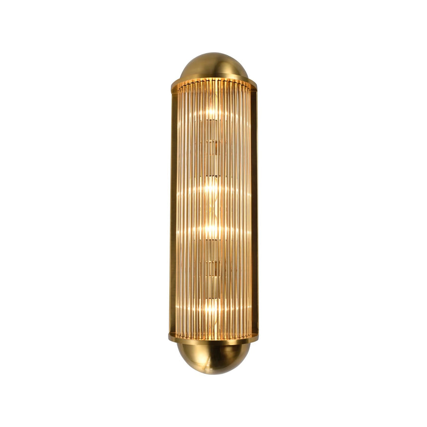 Wandleuchte Leeza aus Sicherheitsglas und Eisen in brushed gold von Richmond Interiors – Bild 1