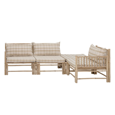 Korfu Modul-Sofa rechte Ecke, Natur, Bambus - ZEN ZONE Furniture