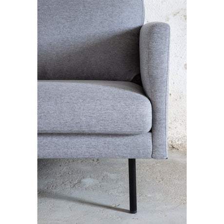 Zoom 3-Sitzer Sofa - Schwarz / Stahlgrauer Stoff - ZEN ZONE Furniture