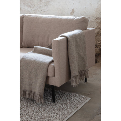 Zoom 3-Sitzer Sofa - Schwarz / Brauner Stoff - ZEN ZONE Furniture