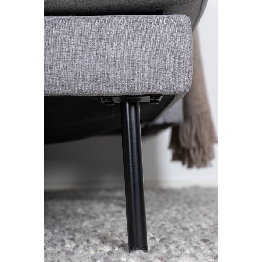Zoom U-Sofa - Schwarz / Stahlgrauer Stoff - ZEN ZONE Furniture