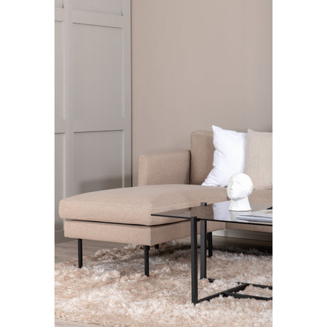 Zoom U-Sofa - Schwarz / Brauner Stoff - ZEN ZONE Furniture
