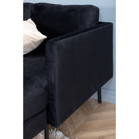 Zoom U-Sofa - Schwarz / Schwarzer Samt - ZEN ZONE Furniture
