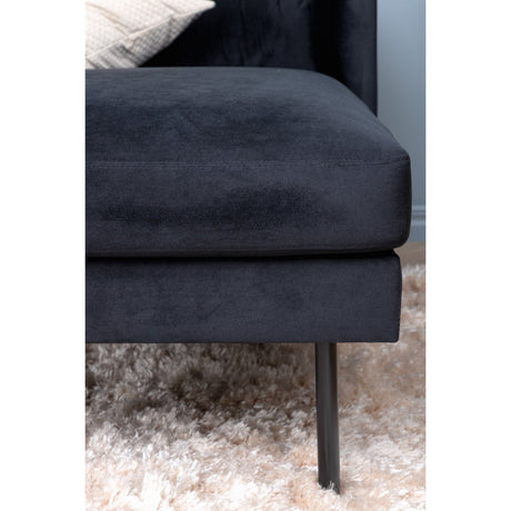 Zoom U-Sofa - Schwarz / Schwarzer Samt - ZEN ZONE Furniture