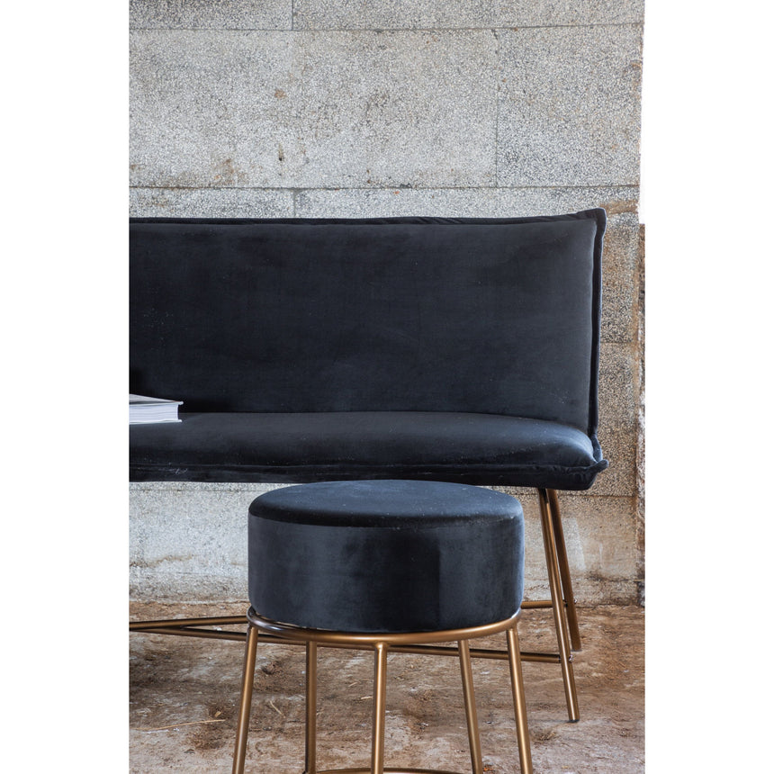 Petra Sofa - Distressed Copper / Schwarzer Samt - ZEN ZONE Furniture