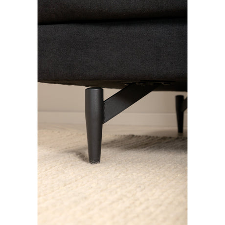Sofia 3-Sitzer Sofa - Schwarz / Schwarzer Stoff - ZEN ZONE Furniture