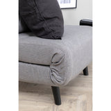 Vicky Klappbett Einzel - Schwarz / Stahlgrauer Stoff - ZEN ZONE Furniture