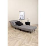 Vicky Klappbett Einzel - Schwarz / Stahlgrauer Stoff - ZEN ZONE Furniture
