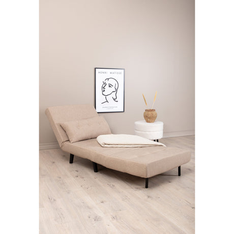 Vicky Klappbett Einzel - Schwarz / Brauner Stoff - ZEN ZONE Furniture