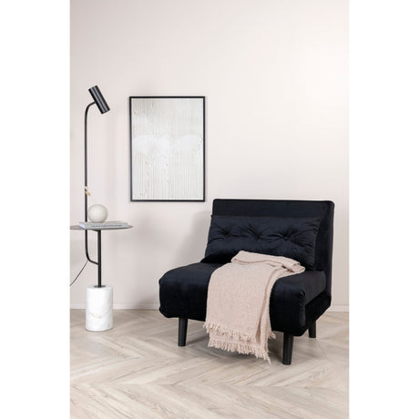 Vicky Klappbett Einzel - Schwarz / Schwarzer Samt - ZEN ZONE Furniture