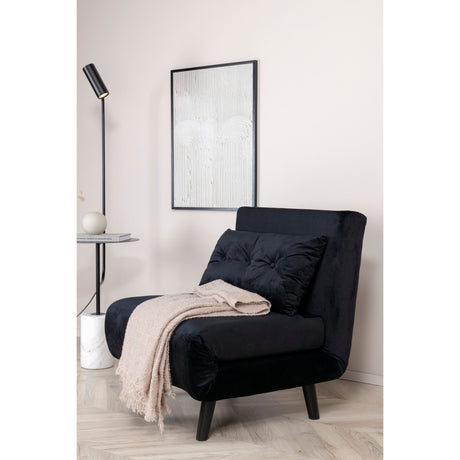 Vicky Klappbett Einzel - Schwarz / Schwarzer Samt - ZEN ZONE Furniture