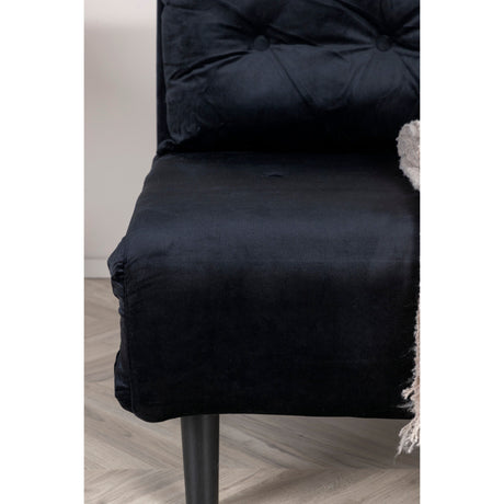 Vicky Klappbett Einzel - Schwarz / Schwarzer Samt - ZEN ZONE Furniture