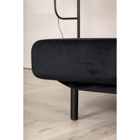 Vicky Klappbett Einzel - Schwarz / Schwarzer Samt - ZEN ZONE Furniture