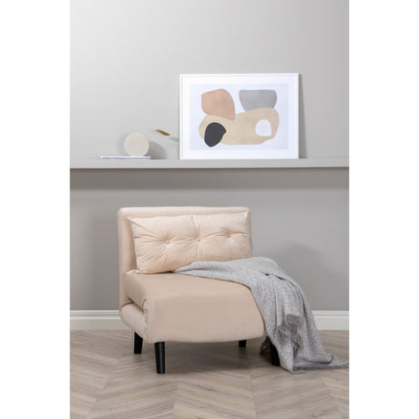 Vicky Klappbett Einzel - Schwarz / Beige Samt - ZEN ZONE Furniture
