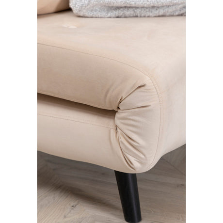 Vicky Klappbett Einzel - Schwarz / Beige Samt - ZEN ZONE Furniture