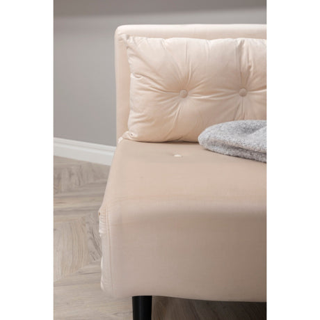 Vicky Klappbett Einzel - Schwarz / Beige Samt - ZEN ZONE Furniture