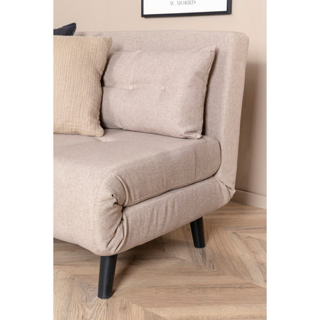 Vicky Doppel Klappbett - Schwarz / Brauner Stoff - ZEN ZONE Furniture