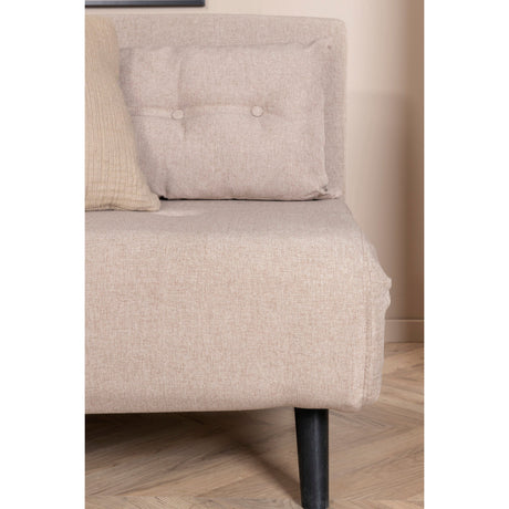 Vicky Doppel Klappbett - Schwarz / Brauner Stoff - ZEN ZONE Furniture