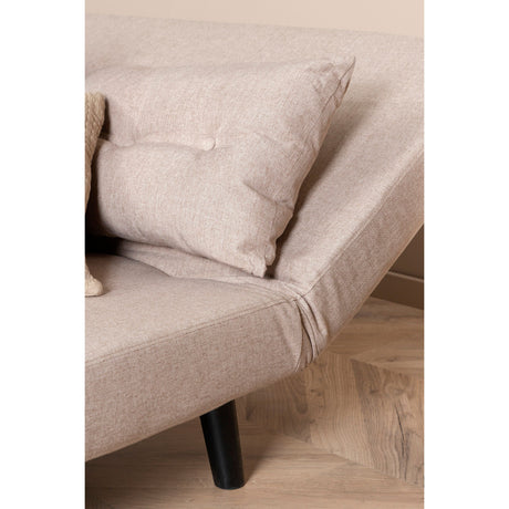Vicky Doppel Klappbett - Schwarz / Brauner Stoff - ZEN ZONE Furniture