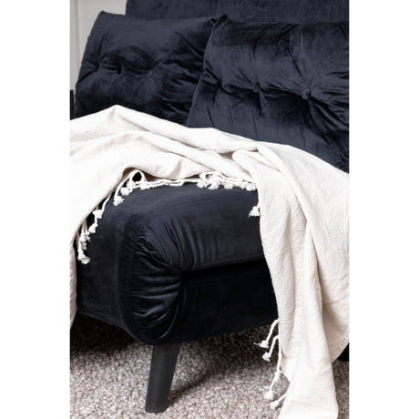 Vicky Doppel Klappbett - Schwarz / Schwarzer Samt - ZEN ZONE Furniture