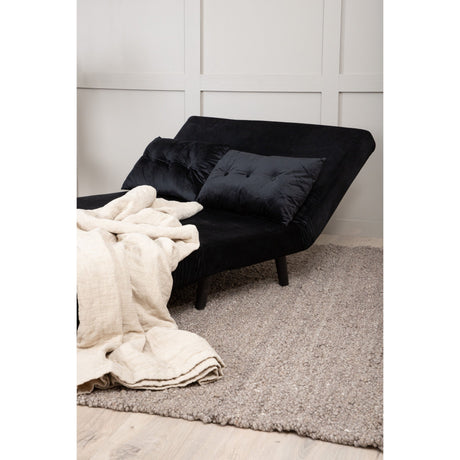 Vicky Doppel Klappbett - Schwarz / Schwarzer Samt - ZEN ZONE Furniture
