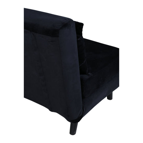 Vicky Doppel Klappbett - Schwarz / Schwarzer Samt - ZEN ZONE Furniture