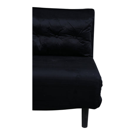 Vicky Doppel Klappbett - Schwarz / Schwarzer Samt - ZEN ZONE Furniture
