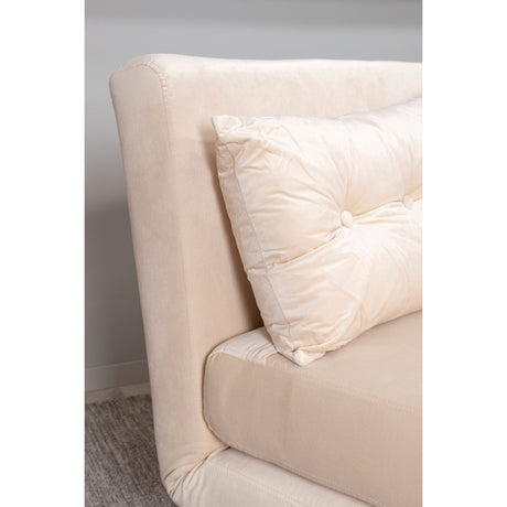 Vicky Doppel Klappbett - Schwarz / Beige Samt - ZEN ZONE Furniture