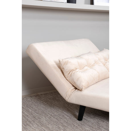 Vicky Doppel Klappbett - Schwarz / Beige Samt - ZEN ZONE Furniture