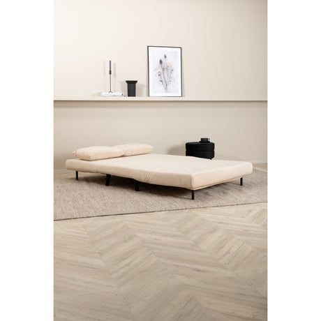 Vicky Doppel Klappbett - Schwarz / Beige Samt - ZEN ZONE Furniture