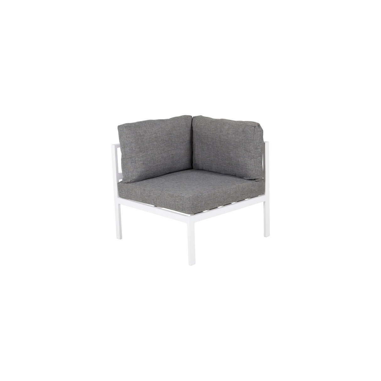 Copacabana Eckteil - Weißes Alu / Graues Kissen - ZEN ZONE Furniture