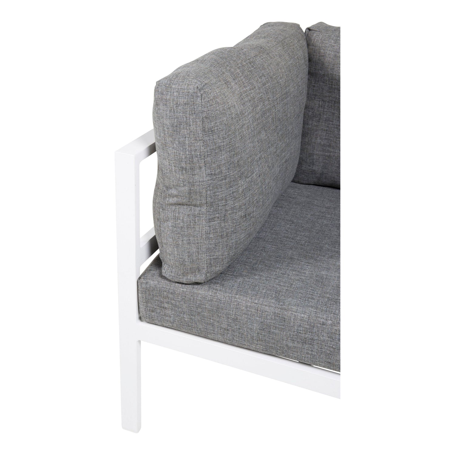 Copacabana Eckteil - Weißes Alu / Graues Kissen - ZEN ZONE Furniture