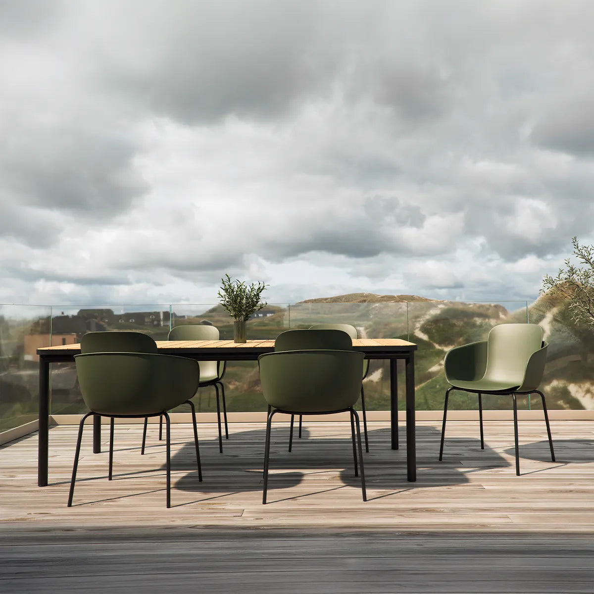 Kirra Dining Table 90x210 Noir – Bild 2