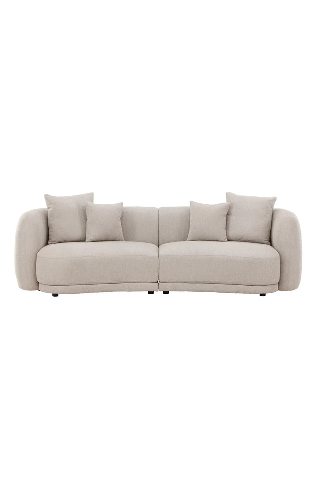 3-Sitzer Sofa Cielo in beige boucle, 268x96x76 cm von Venture Home – Bild 1