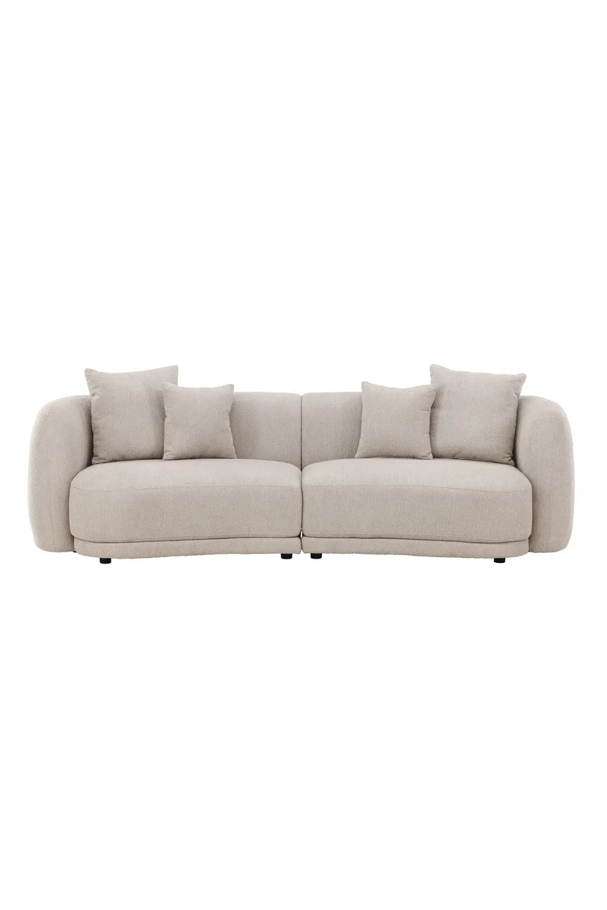 3-Sitzer Sofa Cielo in beige boucle, 268x96x76 cm von Venture Home – Bild 1
