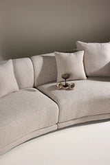 3-Sitzer Sofa Cielo in beige boucle, 268x96x76 cm von Venture Home – Bild 16